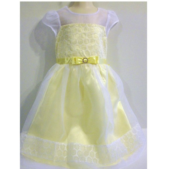 Jona Michelle Girl's Easter Party Dress Size 6 Yellow - Picture 1 of 3